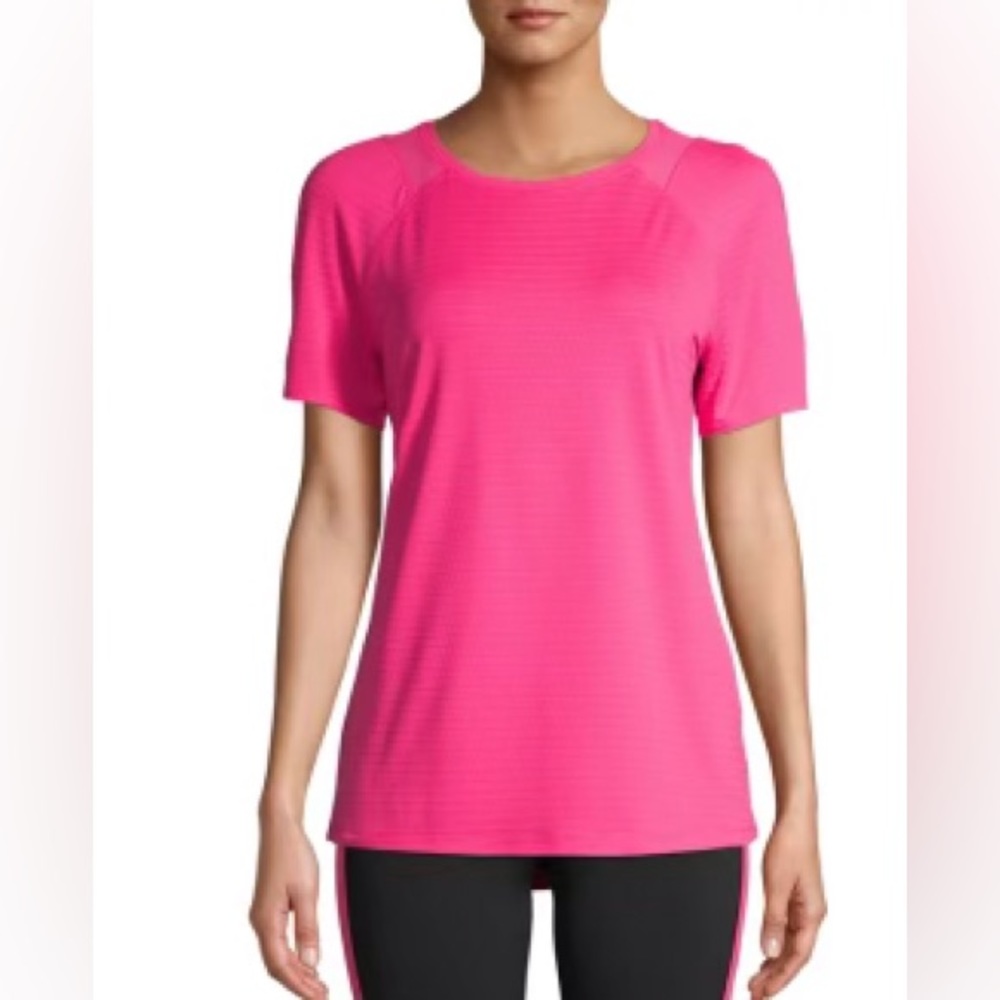 Avia Mesh Performance T-Shirt  Size S (4/6) Fuschia Sizzle Color